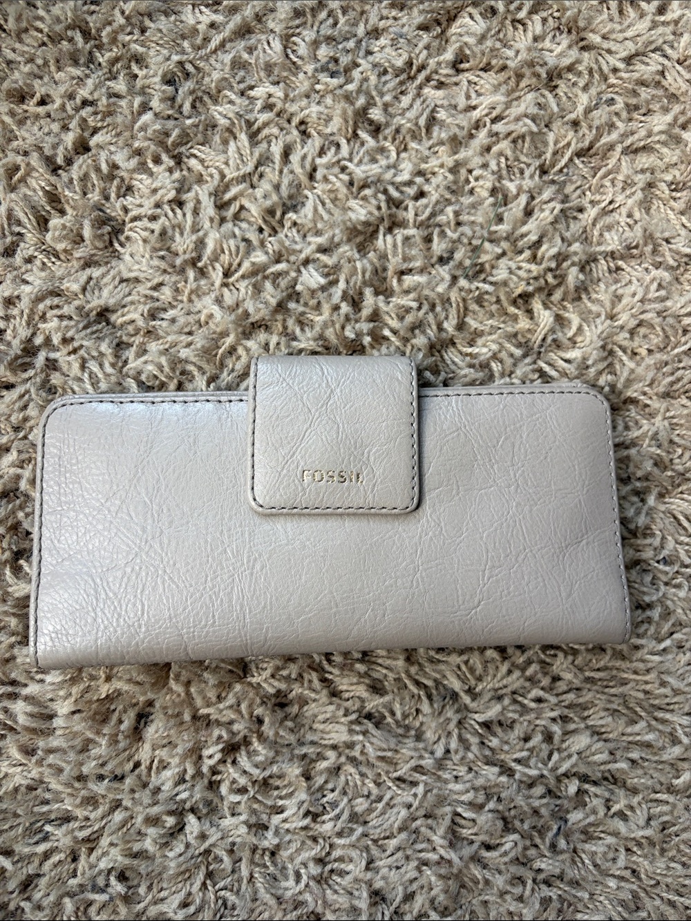 Fossil Women's Leather Wallet in Light Taupe